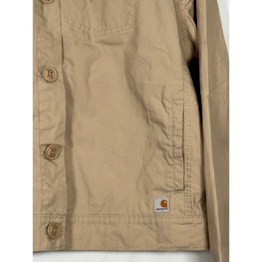 Carhartt For Women Khaki Cotton Utility Jacket Full Button Front Pockets XL - Picture 7 of 11